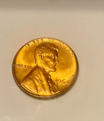 1964 Lincoln Penny No Mint Mark  L  On Edge And Rim Errors-In God We Trust. • $200