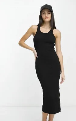 $25 • Buy ASOS Ribbed Long Dress Size 18
