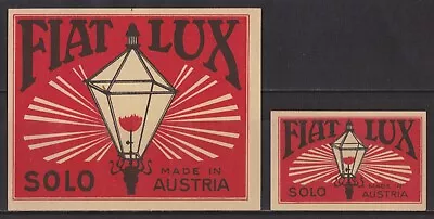 Old Matchbox Labels Austria Fiat Lux PACKET & BOX SIZE • $1.99
