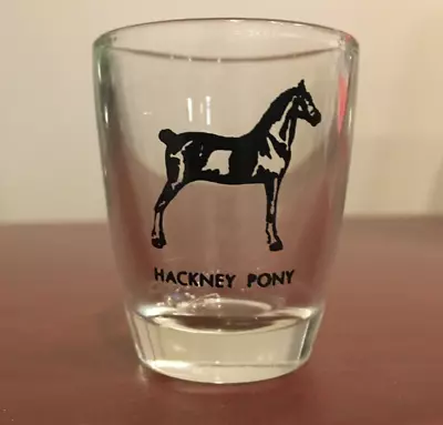 Hackney Pony Glass: Collectible Vintage Shot Glass -Cobtail Show Hackney Horse • $12.95