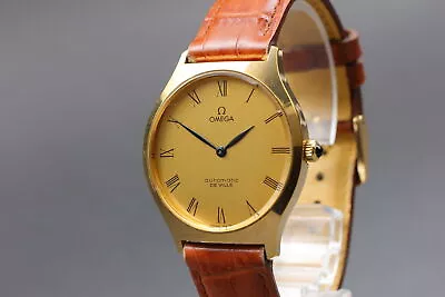 [Exc+5 ] Omega Deville Automatic Gold Plated Case Men's Watch - Swiss Made JAPAN • $772.63