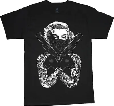 Big And Tall T-shirt Marilyn Monroe Gangsta Tattoo Tee Shirt Tall Shirts For Men • $14