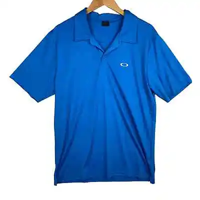 Oakley Classic Royal Blue Short Sleeve Performance Casual Golf Polo Size XL • $18