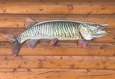 52” Tiger Muskie Fish Replica - Realistic Musky Metal Wall Mount Muskellunge • $225