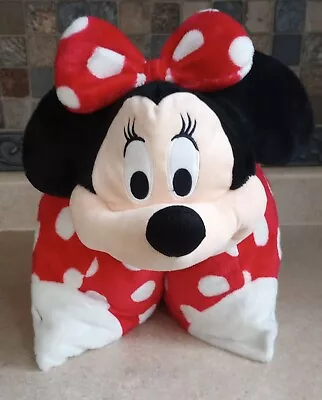 Disney Parks Authentic Minnie Mouse Plush Pillow Red White Polka Dots 22  • $15