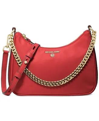 Michael Kors Jet Set Charm Medium Conv Pouchette Xbody- Sangria • $69.99