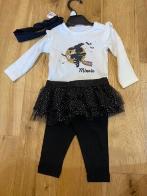 £8.99 • Buy Disney Baby Girls Minnie Mouse Halloween Witch Fancy Dress Costume Outfit 3 Mths