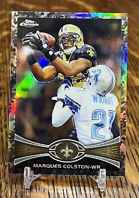 Marques Colston 2012 Topps Chrome Camo Refractor 204/499 Saints Football Card • $3.99