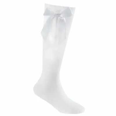 £3.15 • Buy 1 3 6 Pairs Girls Socks Fashion Cotton Bow Knee High School Childrens 4 Sizes