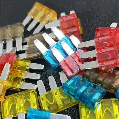 50PCS Micro3 3 Prong Blade Fuses Assortment Kit Set 5A 7.5A 10A 15A 20A • $9.99