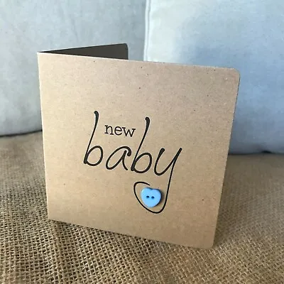 Handmade New Baby Boy Card  • £2.50