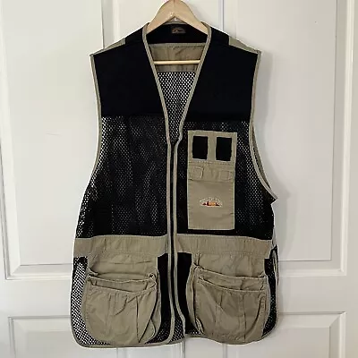 Fieldline Vest Mens XL/XXL Brown Fishing Mesh Pocket Shooting Trap Hunting Pads • $24.88