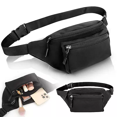 Men Women Fanny Pack Belt Waist Bag Crossbody Chest Sling Shoulder Wallet Sports • $10.48