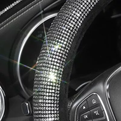 Women Bling Rhinestones Car Steering Wheel Cover With Crystal Diamond Sparkling • $8.90