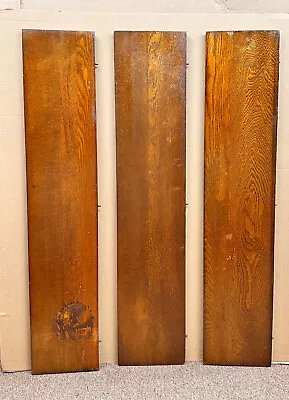 Matching Set Of 3 Antique Vintage Oak Dining Table Top Leave Board 44”x 9”x 3/4  • $450