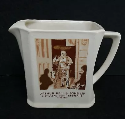 Vintage 1960 Bell's Scotch Whiskey Water Pitcher Afore Ye Go Wade England Rare • $29.90