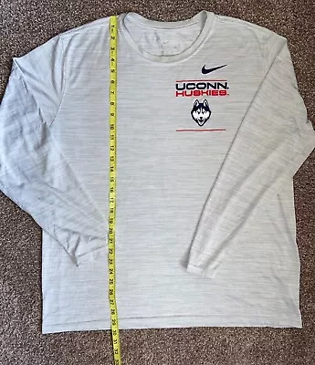 $22.99 • Buy Nike UConn Huskies 2XL Gray Long Sleeve Dri-FIT Nike Tee