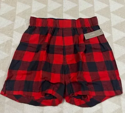 J Crew Flannel Boxers In Red Plaid • $20