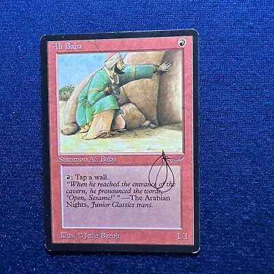 MTG Arabian Nights Ali Baba U3 R NM Or Better SIGNED BY ARTIST 1993 • $84.06