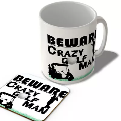 Crazy Golf Man - Mug And Coaster Set • £12.99