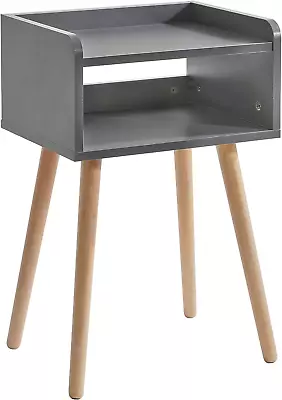 IBUYKE Nightstand Mid-Century Modern Bedside Table With Solid Wood Legs And • $40.27