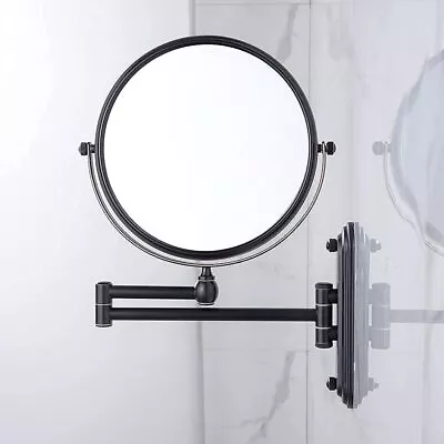 DOWRY Black Extendable Mirror - Bathroom Shaving Mirror - 10x Magnifying Mirror • £66.05