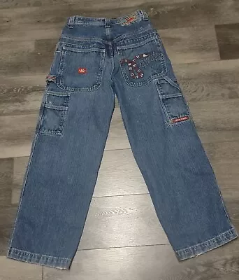 Vtg 90's JNCO Baggy Carpenter Jeans Boys Size 12 Crown Snake Urbanomiks • $168.52