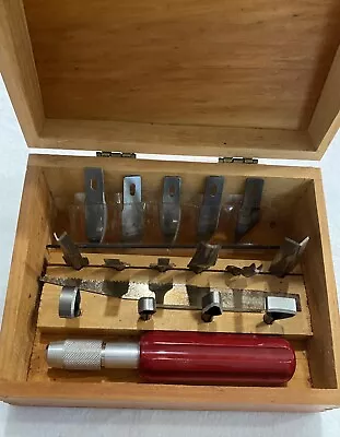 Vintage X-Acto Knife/Tool Set In Dove Tail Wood Box With Hinges • $40