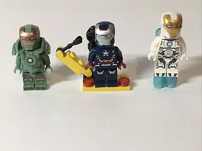 LEGO Marvel Iron Man Minifigure Lot Of 3-SH229 SH213 SH084 Iron Patriot • $155