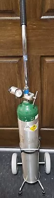 NOVA Medical Oxygen Tank Bottle Cart Empty Tank & CGA 870 Gauge INVACARE HP2121 • $59.88