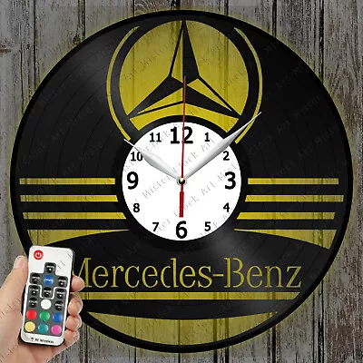 LED Clock Mercedes Benz Vinyl Record Clock Art Decor Original Gift 3989 • $39.48