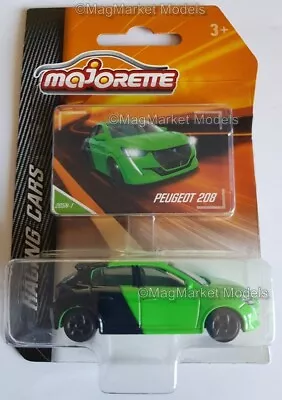 Majorette · Peugeot 208 · Green/black · 1:64 · Brand New & Sealed • £11.95