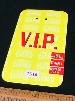 Vintage 1999 Indianapolis 500 Pit Badge Backup Card VIP Card Only • $24.95