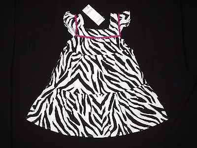 NWT Gymboree Girls Sz 18 24 Months Wild For Zebra Black White Zebra Print Dress • $19.99