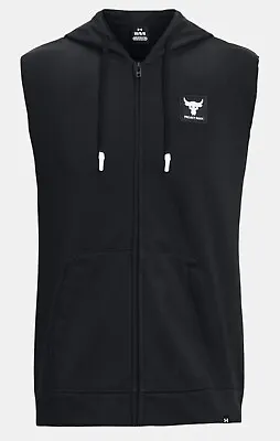 Under Armour Project Rock Heavyweight Terry Sleeveless Full Zip Hoodie NEW • $44.99