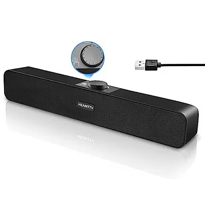 Computer PC Speakers Bluetooth 5.3 Sound Bar Monitor Speakers Tablets Laptop • £17.99