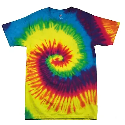 Kids Tie Dye T-Shirt Hand Dyed All-In-One Top Tye Die Colours Festival Vintage • £9.78