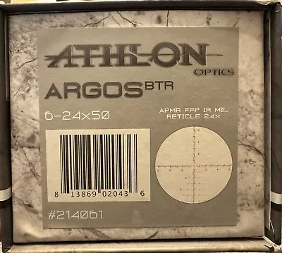 Athlon Argos BTR 6-24X50mm 30mm APMR FFP IR MIL Riflescope 214061 • $269
