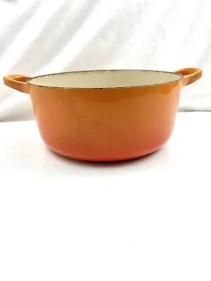 LE CREUSET FRANCE - D- Flame Enamel 3.5 Quart Dutch Oven (9  D X 4  H) -- No Lid • $44.99