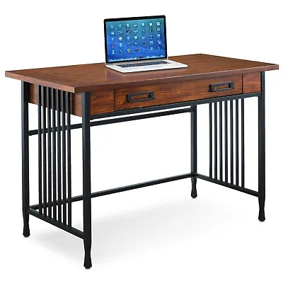 Ironcraft Computer Desk In Burnished Oak • $316.04