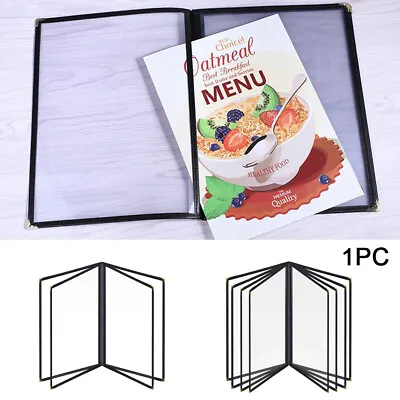 A4 Food Drink For Restaurant Kitchen 2 4 8 Pages Cafe Menu Cover DIY Transparent • £10.18