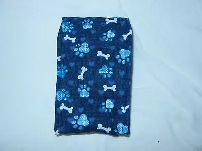 Dog Puppy Belly Band Wrap SMALL Diapers Male Puppy Flannel Lined 9.5  BLUE PAW • $7