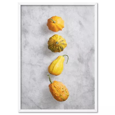 Pumpkin Vegetable Wall Art. Modern Kitchen Art Print | FDK-23 • $22.95