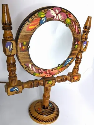 Vintage Painted Dresser Mirror Wood Frame BOHO Chic Retro Farmhouse Decor • $54.88