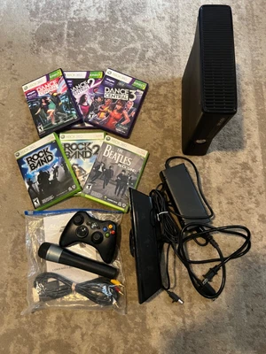 $195 • Buy Microsoft Xbox 360 Slim Kinect Bundle 250GB Matte Black Console