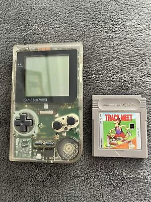 Nintendo Game Boy Pocket Clear Model No. MGB-001 Tested & Working + 1 Game • £54.99