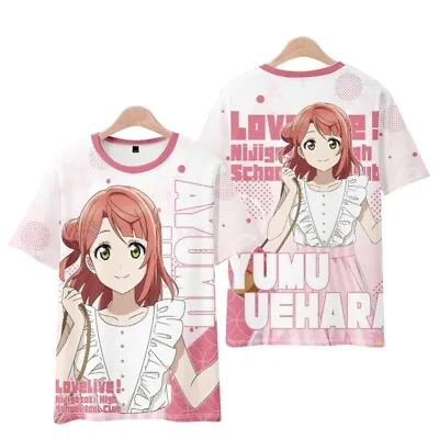 Love Live Uehara Ayumu Cosplay Anime Short Sleeve T-shirt Casual Men's TEE F02 • $23.99