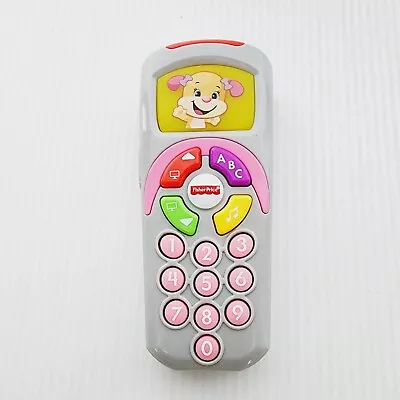 Fisher-Price Puppy's Remote Laugh & Learn Songs Sounds Toddler Toy Pink Girl  • $25