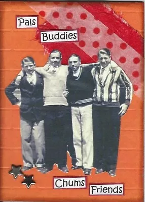 ACEO ATC Art Card Collage Original Men Brothers Family Pals Buddies Chums Friend • $3.90