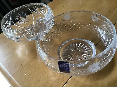2 Edinburgh Cut Crystal Glass Bowls • £6